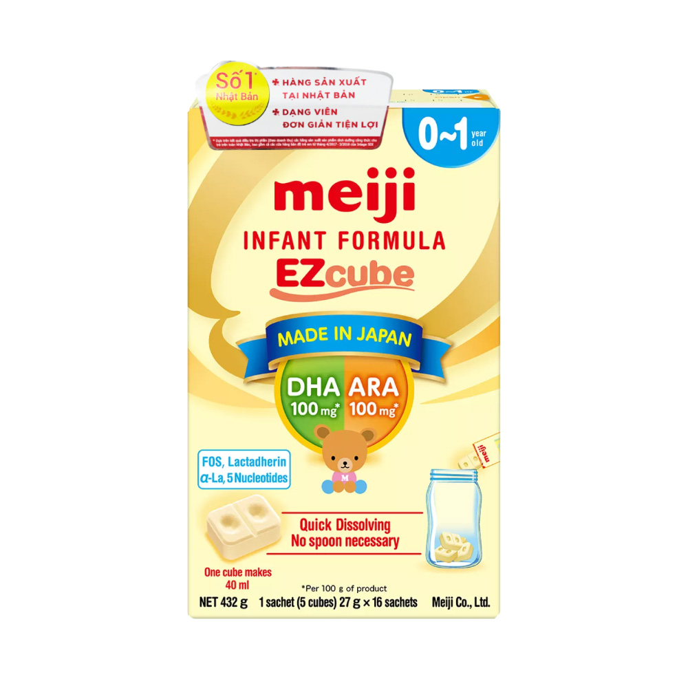 Sữa Meiji Infant Formula EZcube Nhật Bản 80 viên (Cho bé 0 -12 tháng)