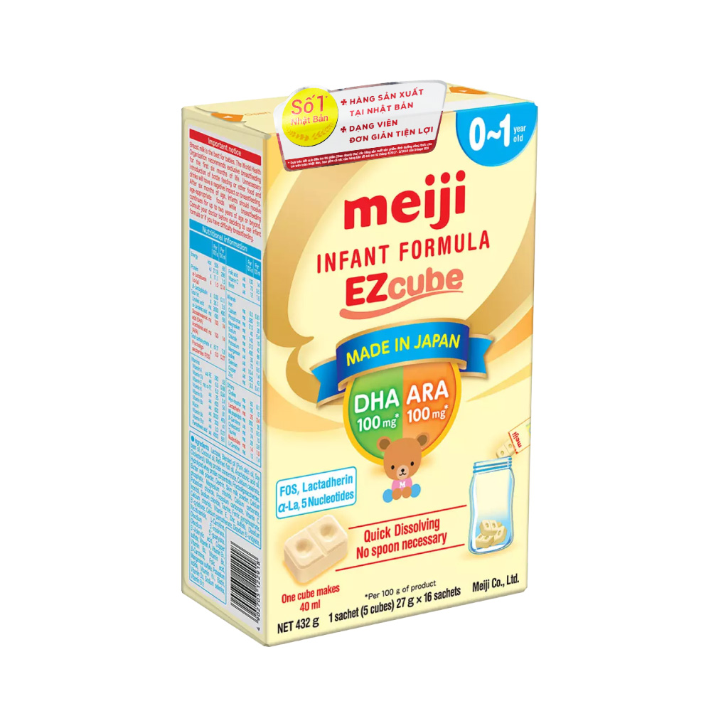 Sữa Meiji Infant Formula EZcube Nhật Bản 80 viên (Cho bé 0 -12 tháng)