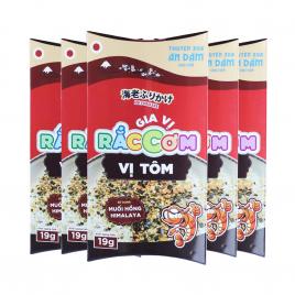 Combo 5 gói gia vị rắc cơm Thuyền Xưa Isokoma vị tôm 19g
