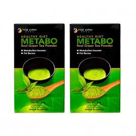 Combo 2 hộp trà hỗ trợ giảm cân Fine Japan Metabo Green Tea (Hộp x 30 gói)