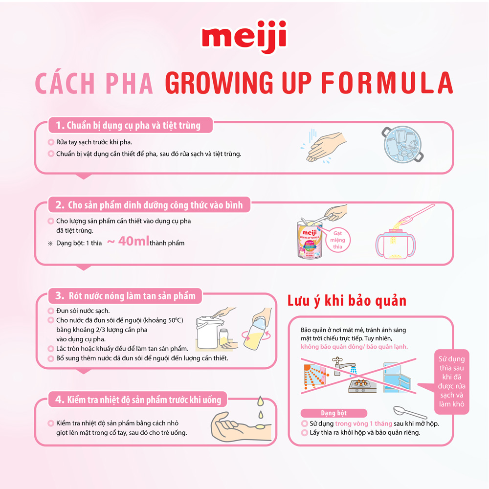 Sữa Meiji EZcube Growing Up Formula Nhật Bản 800g (Cho bé 12 - 36 tháng)