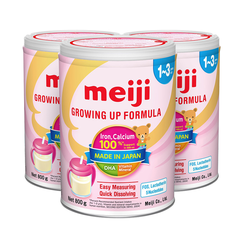 Combo 3 hộp sữa Meiji EZcube Growing Up Formula Nhật Bản 800g (Cho bé 12-36 tháng)