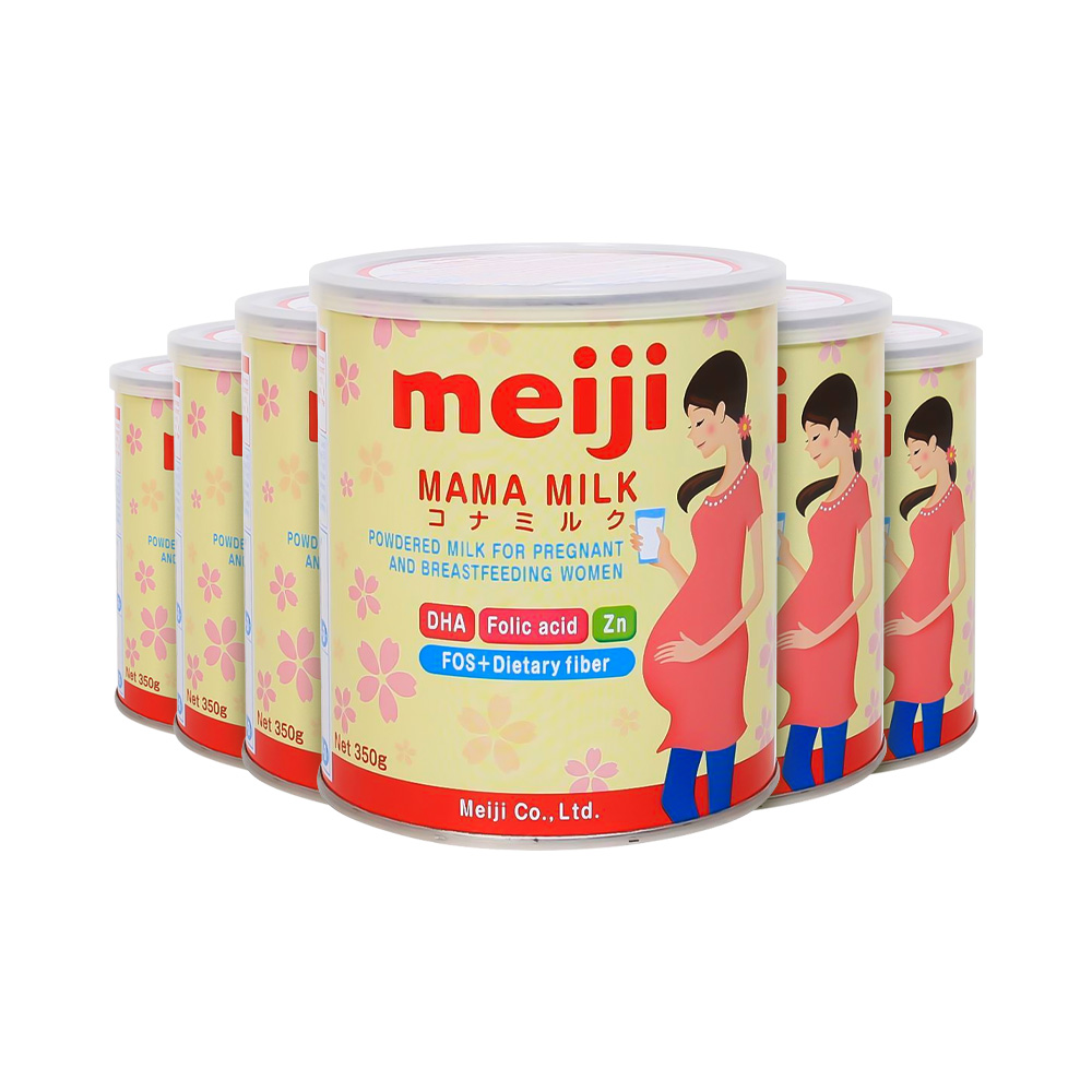 Combo 6 hộp Sữa bột dành cho mẹ bầu Meiji Mama Milk Nhật Bản 350g