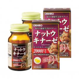 Combo 2 hộp viên uống hỗ trợ điều trị tai biến Orihiro Nattokinase 2000FU 60 viên (Chính hãng)