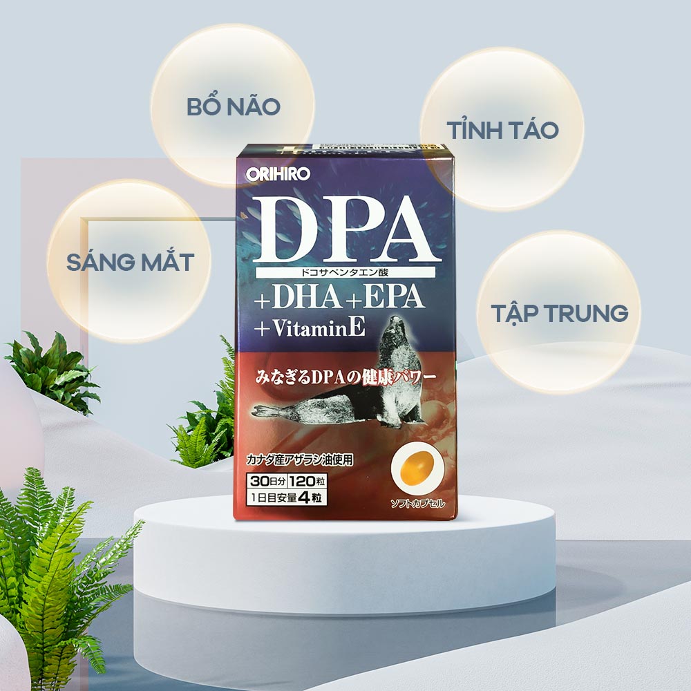 Brain supplements DPA+DHA+EPA+Vitamin E Orihiro 120 tablets