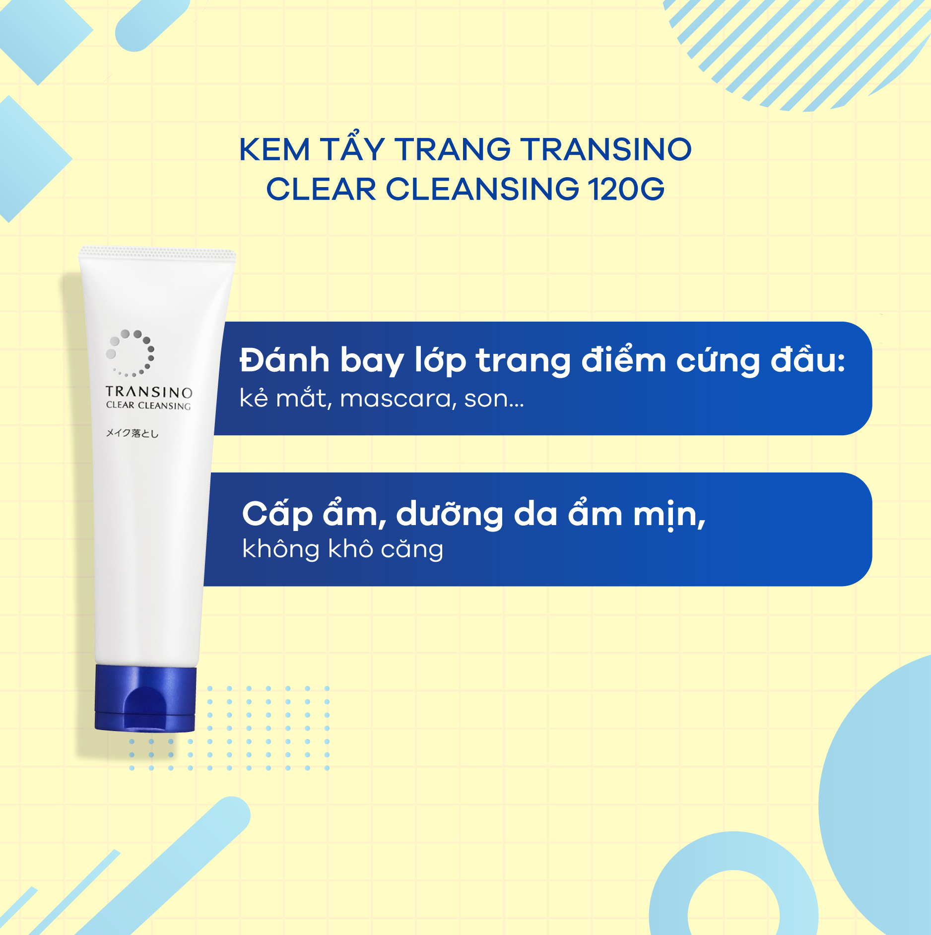 Kem tẩy trang giữ ẩm Transino Clear Cleansing 110g (Nội địa)