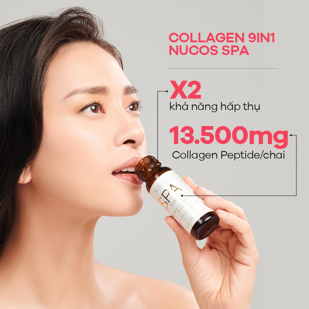 Nước uống Collagen Nucos Spa 13,500mg (Hộp 10 chai x 50ml)