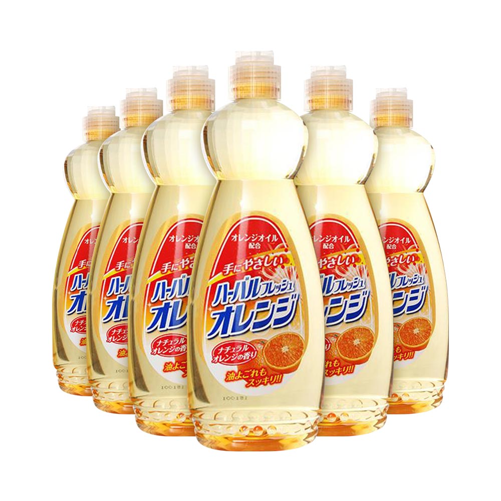 Combo 6 chai nước rửa chén diệt khuẩn tinh chất cam Mitsuei 600ml