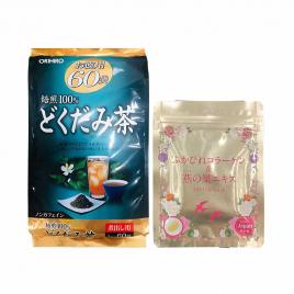 Bộ đôi khỏe đẹp viên Collagen tươi Pasode và trà diếp cá thải độc Orihiro 60 gói