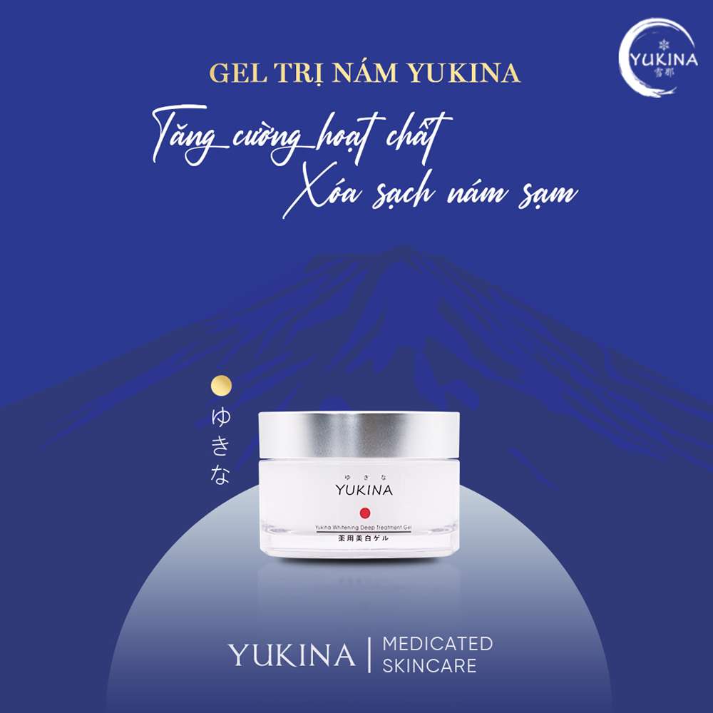 Kem dưỡng hỗ trợ trị nám, tàn nhang Yukina Whitening Deep Treatment Gel 50g