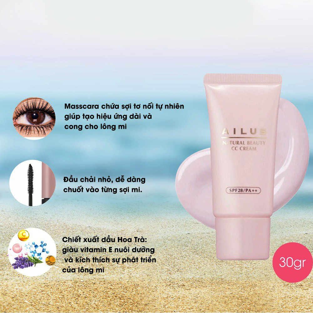 Kem nền trang điểm sáng da Naris Ailus Natural Beauty CC Cream 30g