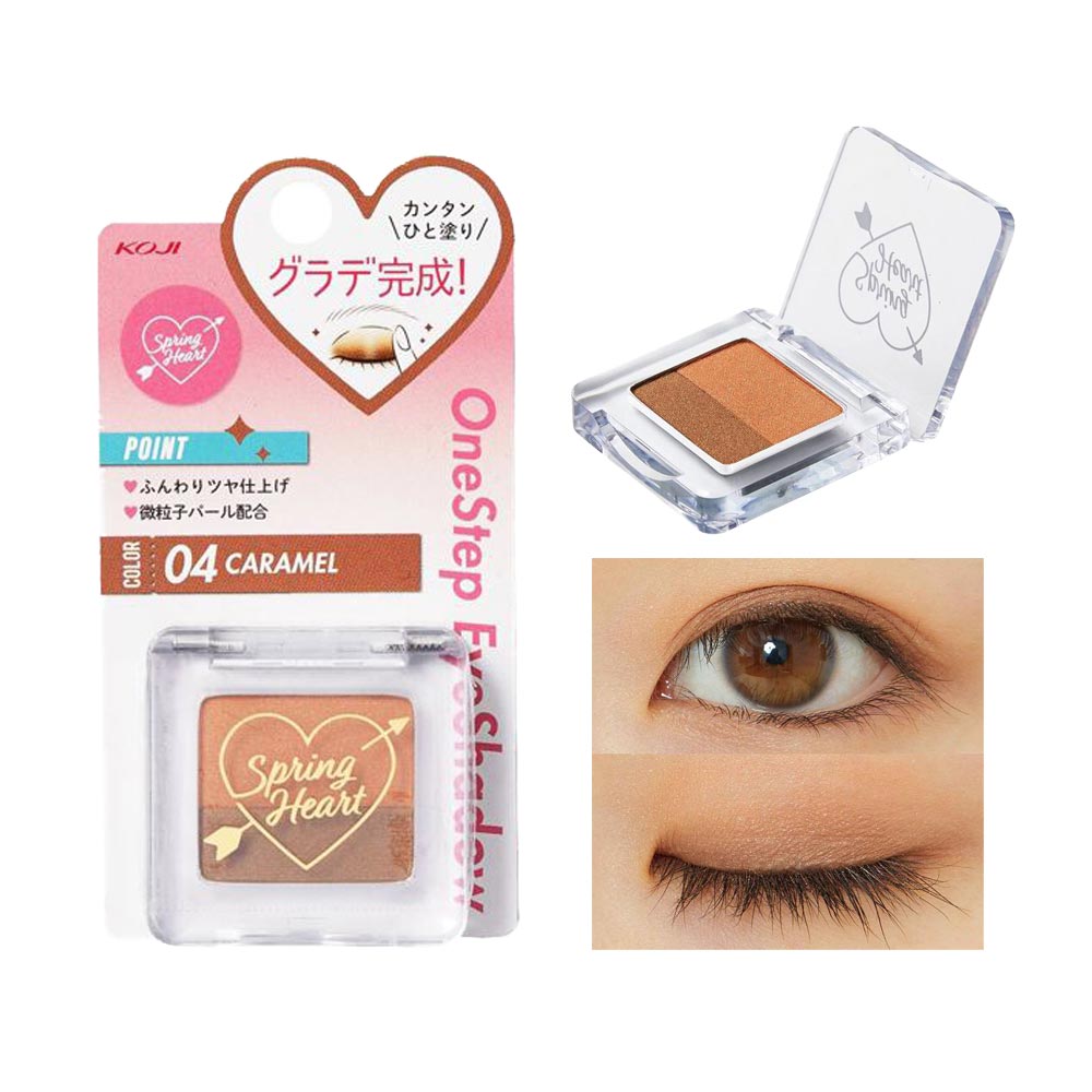 Phấn mắt 2 màu Koji Spring Heart One Step Eyeshadow 3g