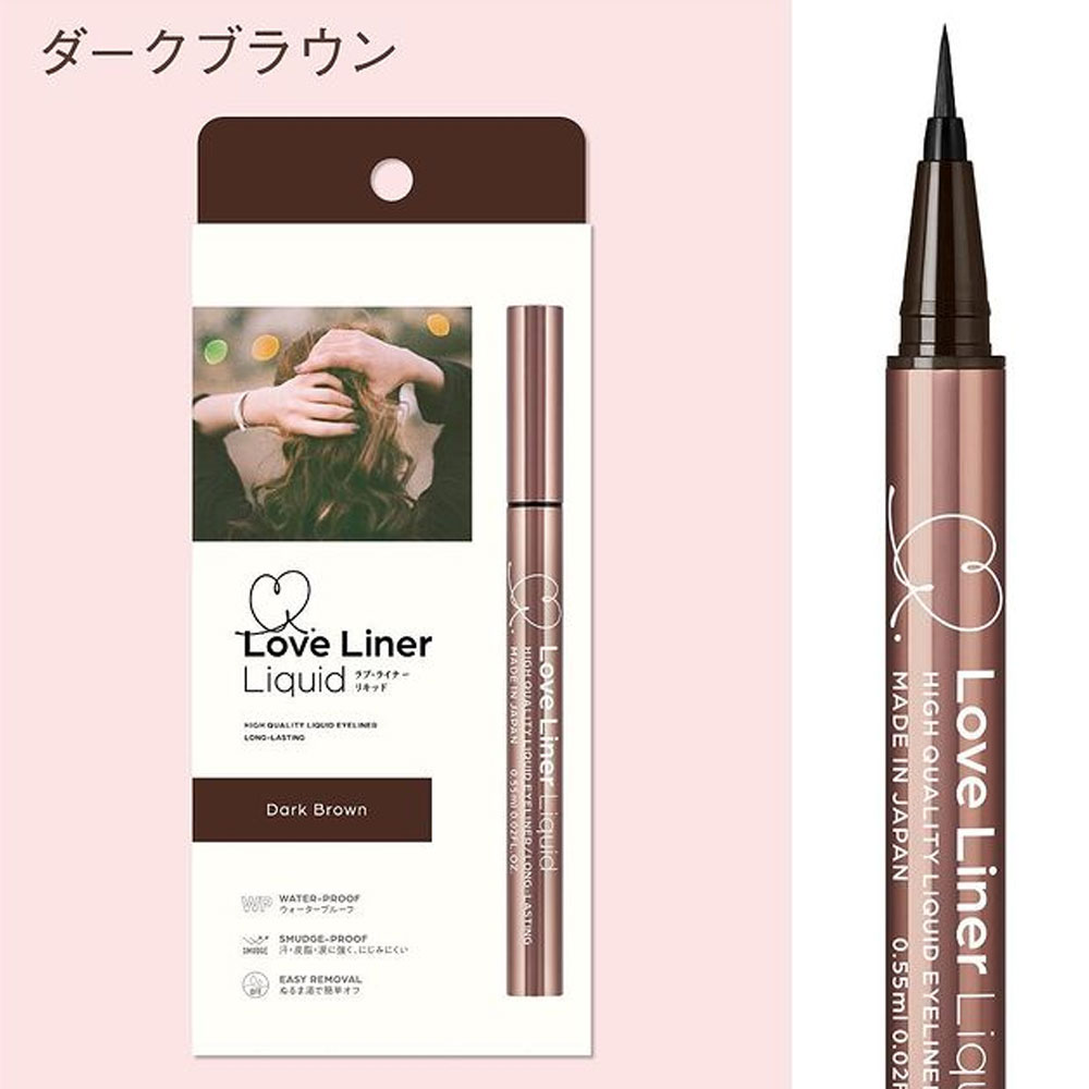 Bút kẻ mắt chống nước Love Liner Liquid Dark Brown 0.55ml