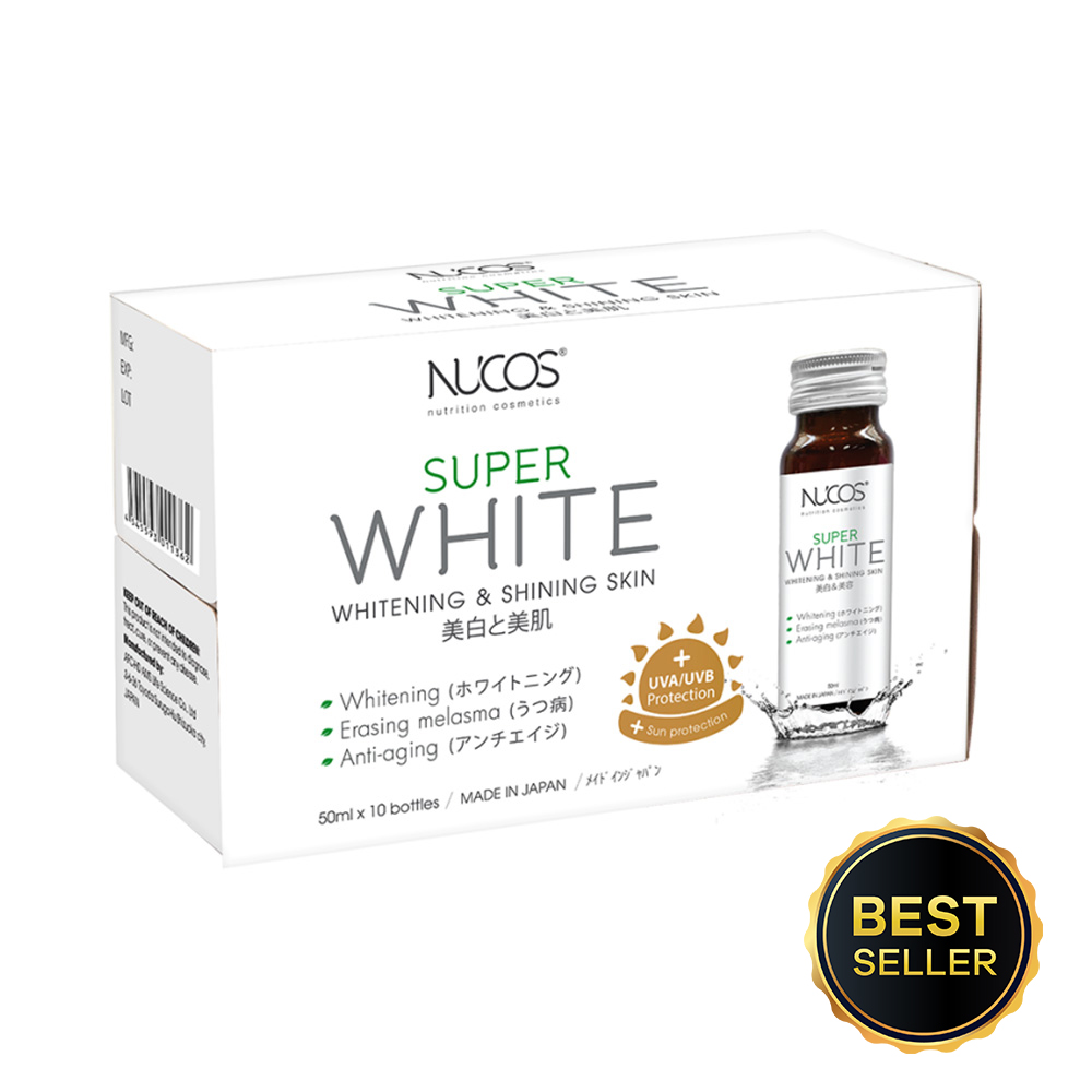 Nước uống Collagen trắng da, giảm nám Nucos Super White (Hộp 10 chai x 50ml)
