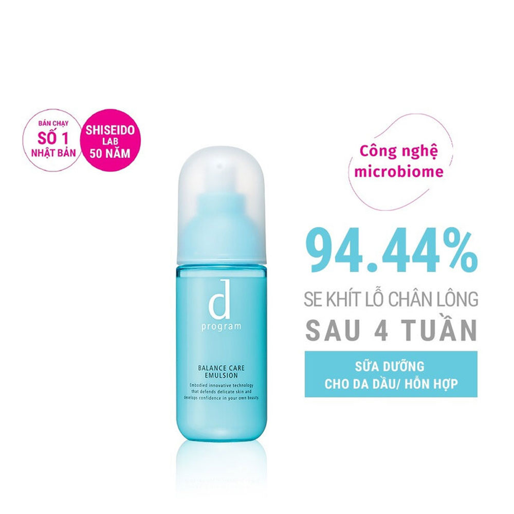 Sữa dưỡng D Program Balance Care Emulsion I 100ml (Dành cho da dầu, hỗn hợp)