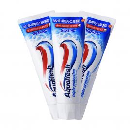 Set 03 tuýp Kem đánh răng Aquafresh 140g (Hương bạc hà - mát lạnh)