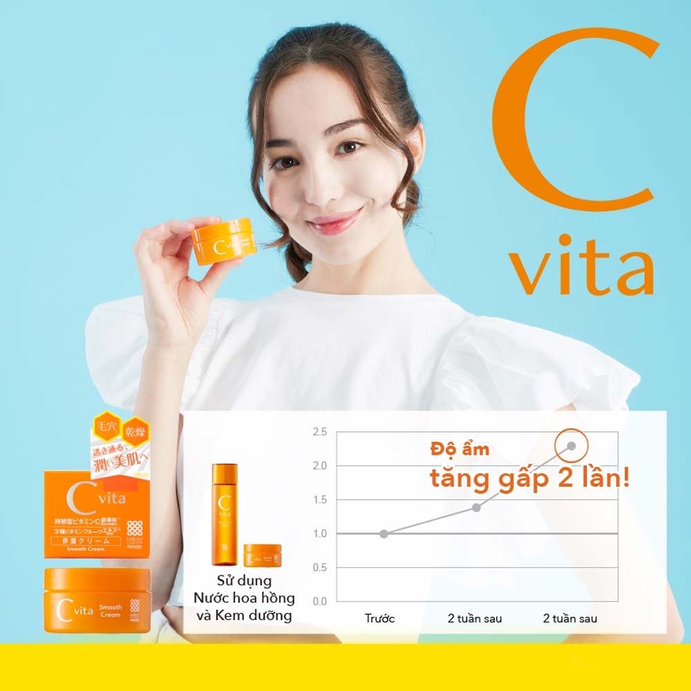 Kem dưỡng trắng, giảm nhăn Meishoku C Vita Concentrated Cream 45g