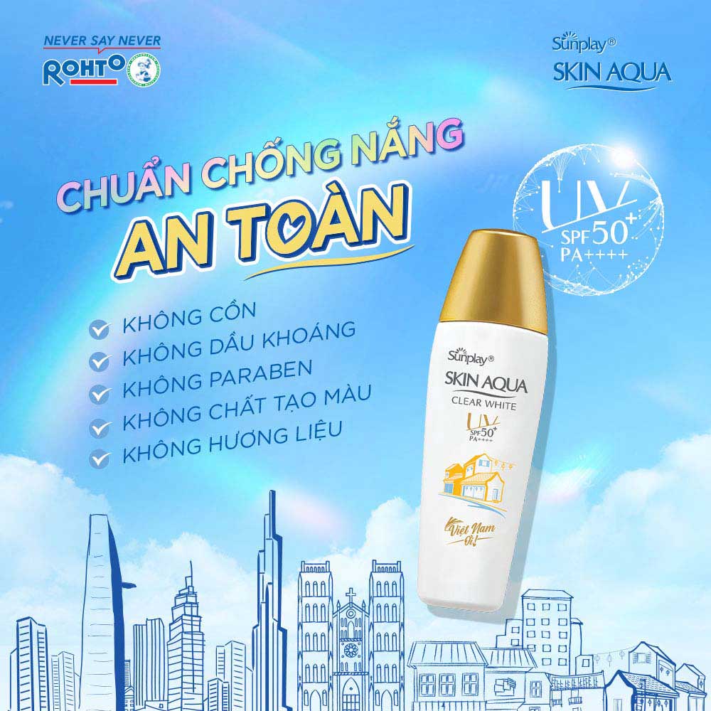 Sữa chống nắng dưỡng trắng Sunplay Skin Aqua Clear White SPF50+ PA++++ 25g (Dành cho da dầu)