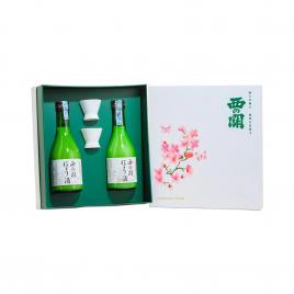 Hộp quà Rượu hoa anh đào Sake Nishi no Seki Nigori 300ml
