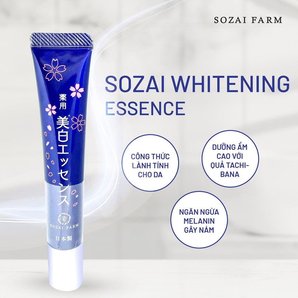 Tinh Chất Dưỡng Trắng Da Aishitoto Sozai Farm Whitening Essence 20g