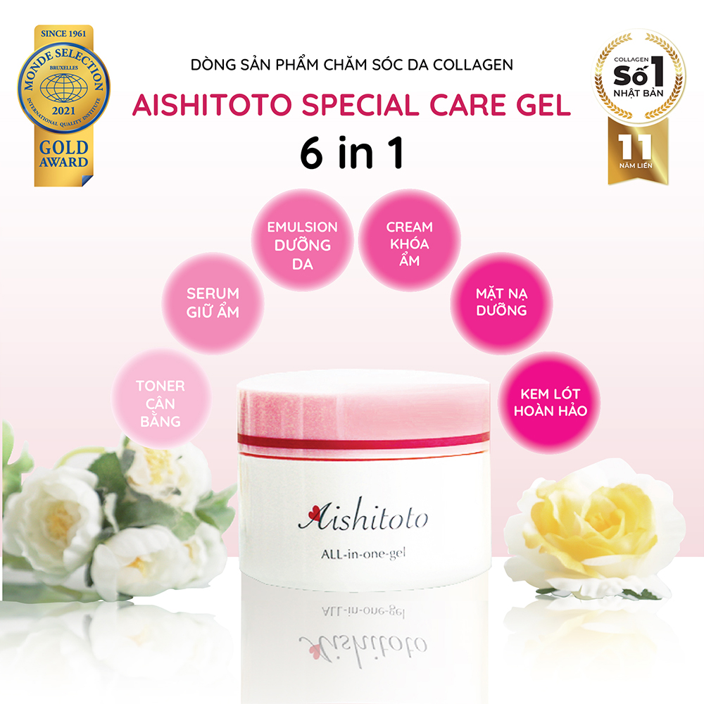 Gel dưỡng ẩm 6 trong 1 Aishitoto Special Care 80g