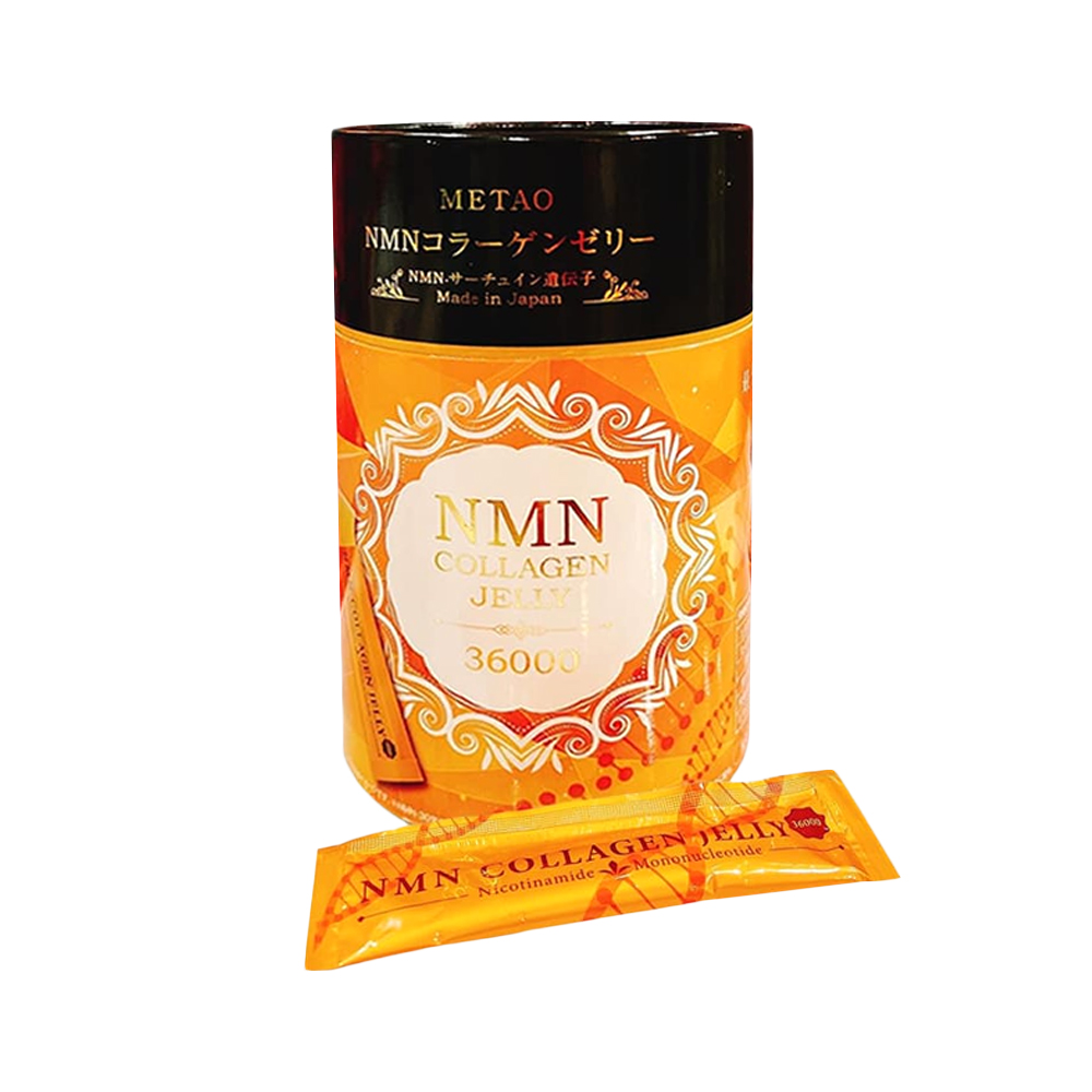 Thạch NMN chống lão hóa, tăng sức khỏe Metao NMN Collagen Jelly 36000 (30 gói x 20g)