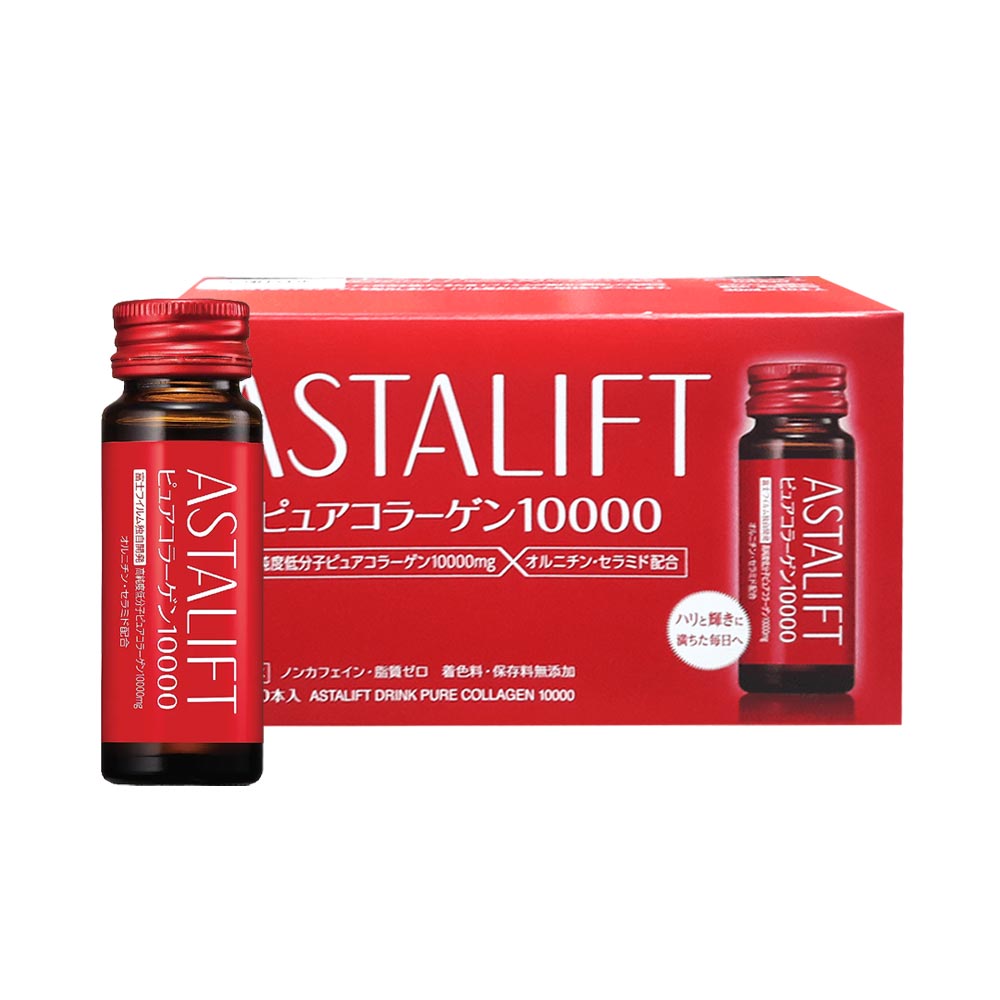 Nước uống Collagen Astalift Drink Pure 10.000mg (Hộp 10 chai x 30ml)