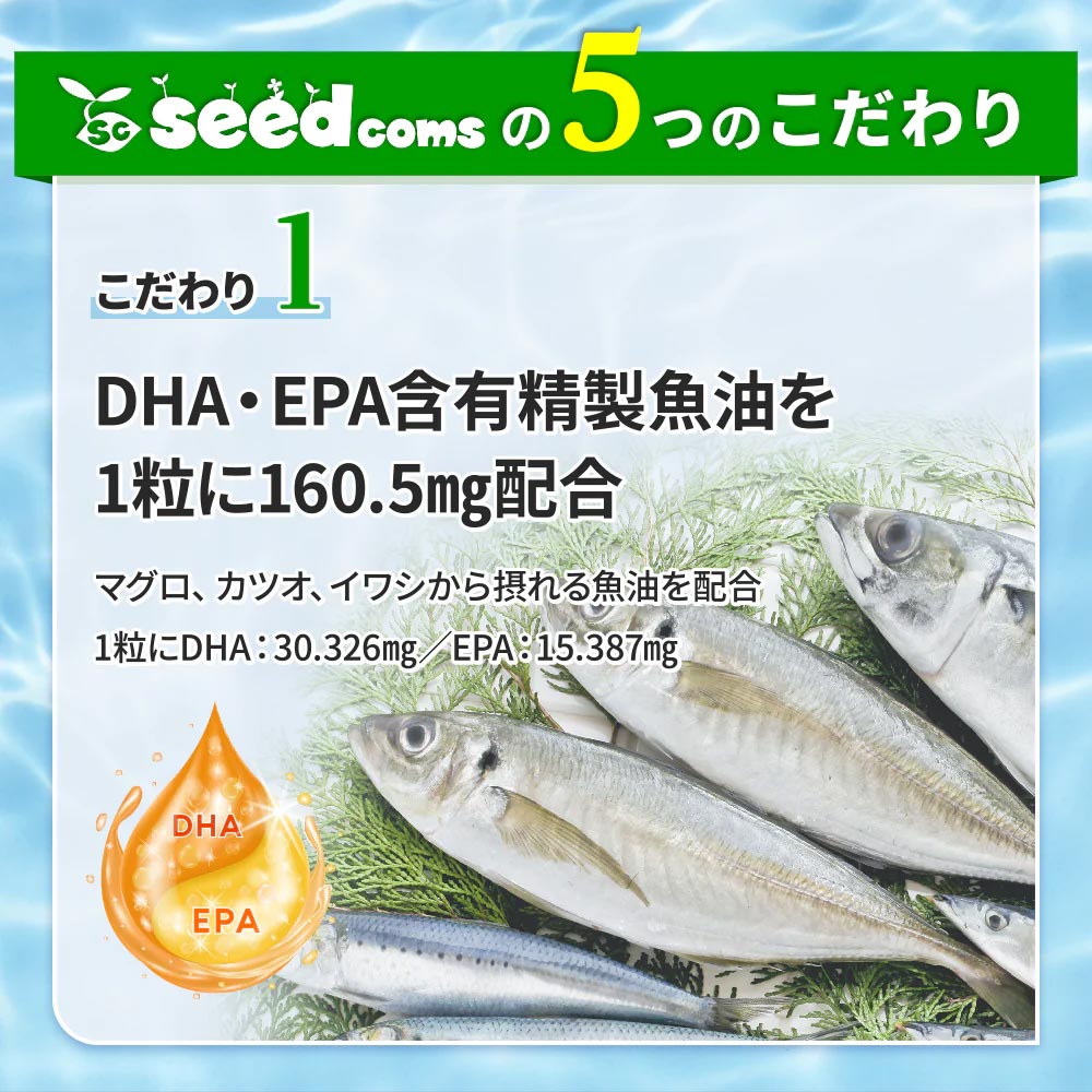 Viên uống bổ sung Canxi từ cá kết hợp DHA+EPA Seedcoms 30 viên (30 ngày)