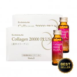 Combo 2 hộp nước uống đẹp da Collagen 20000mg Plus (Hộp 10 chai x 50ml)