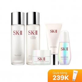 Trọn bộ dưỡng trắng hồng căng bóng size lớn SK-II (5 sản phẩm)