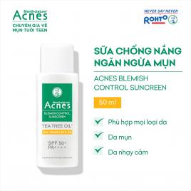 Sữa chống nắng ngăn ngừa mụn Acnes Blemish Control Sunscreen SPF50+/PA++++ 50g
