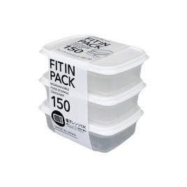 Set 3 hộp nhựa nắp dẻo (màu trắng)