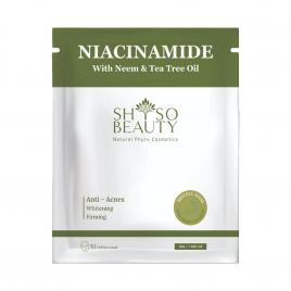 Mặt nạ sinh học tinh dầu tràm trà và lá Neem Shsobeauty Biocell NPC Mask Niacinamide With Neem & Tea Tree Oil 30g
