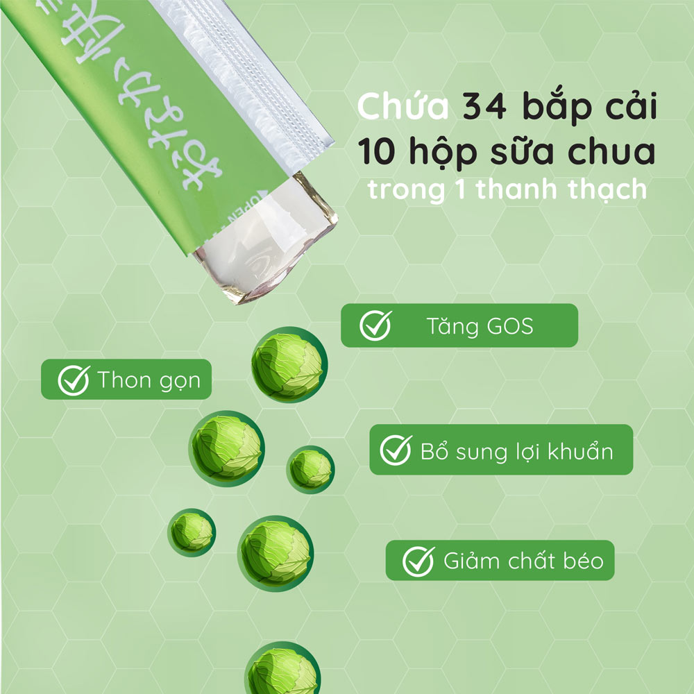 Thạch hỗ trợ giảm hấp thu chất béo vị sữa chua Aishitoto Fiber Jelly 15 thanh
