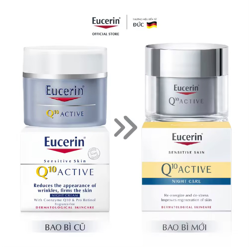 Kem dưỡng ẩm chống lão hóa Eucerin Q10 Active Night Cream 50ml