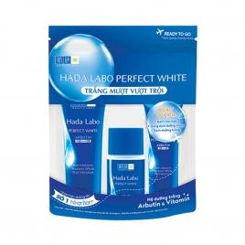 Bộ sản phẩm dưỡng trắng tối ưu Hada Labo Perfect White Travel Kit