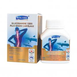 Viên uống hỗ trợ duy trì sức khoẻ và chức năng của khớp, sụn khớp Vital Code Glucosamine 1500 Plus Shark Cartilage (100 viên/hộp)