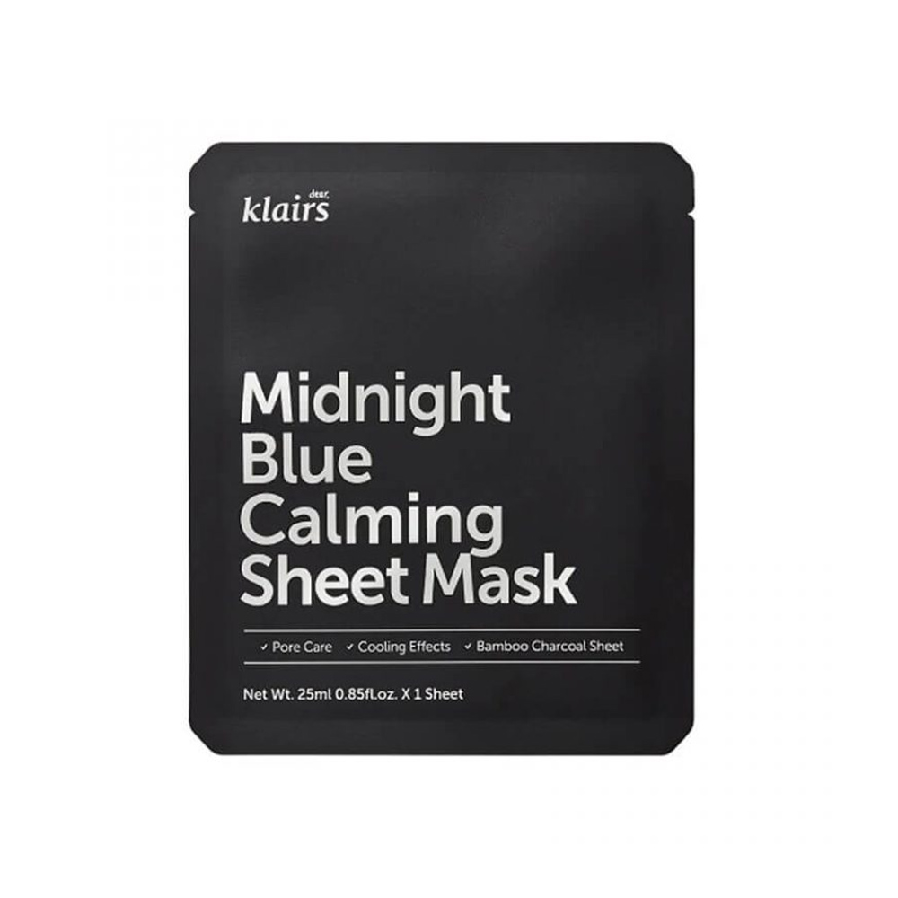Mặt nạ làm dịu, phục hồi da Klairs Midnight Blue Calming Sheet Mask 25ml