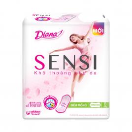 Băng Vệ Sinh Diana Sensi Siêu Mỏng Gói 8 Miếng Sensi 23cm