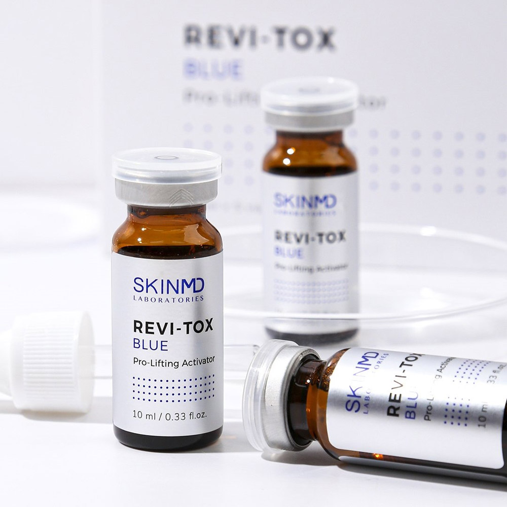 Huyết thanh meso trẻ hóa & xóa nhăn SkinMD Revitox Blue Pro-Lifting Activator Hàn Quốc (Hộp 10ml x 5 lọ)