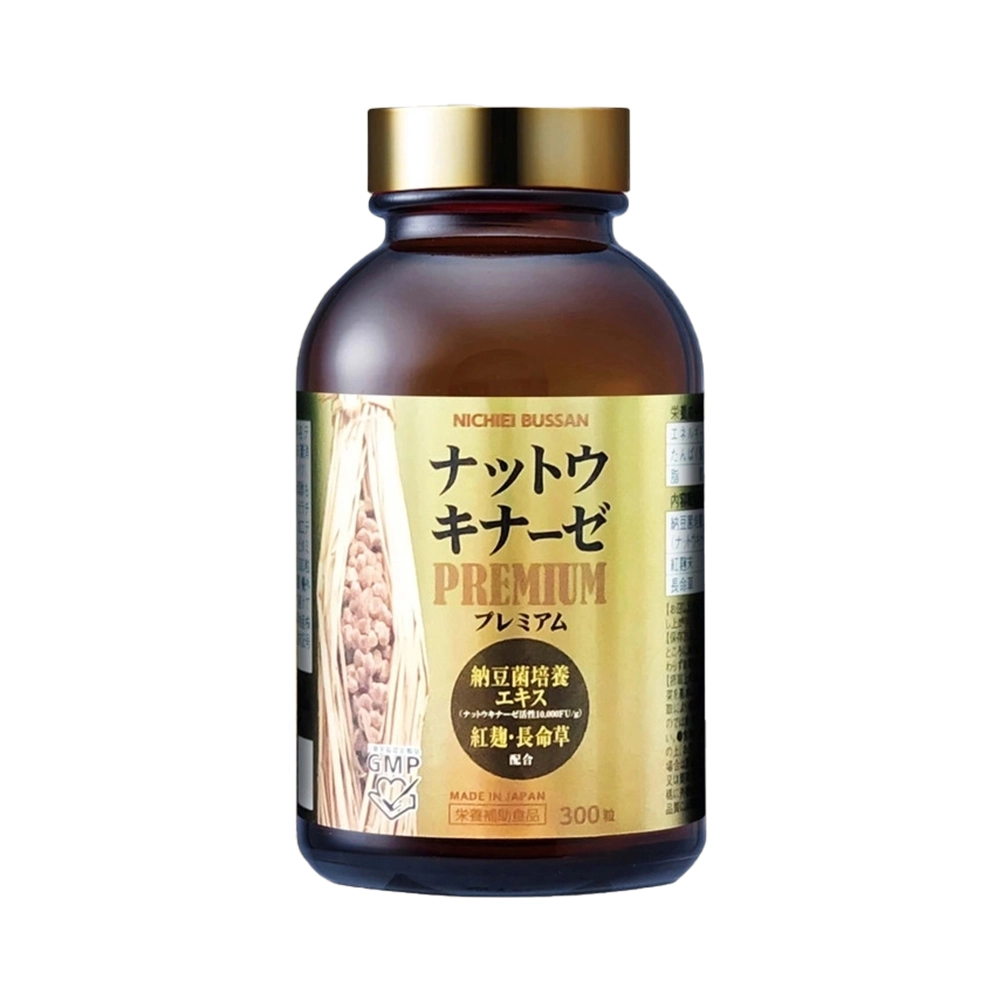Viên uống hỗ trợ điều trị tai biến Nichiei Bussan Nattokinase Premium 10.000FU 300 viên (Nội địa Nhật Bản)