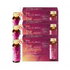 Combo 3 hộp nước uống Shiseido The Collagen LuxeRich (Hộp 10 chai x 50ml) 