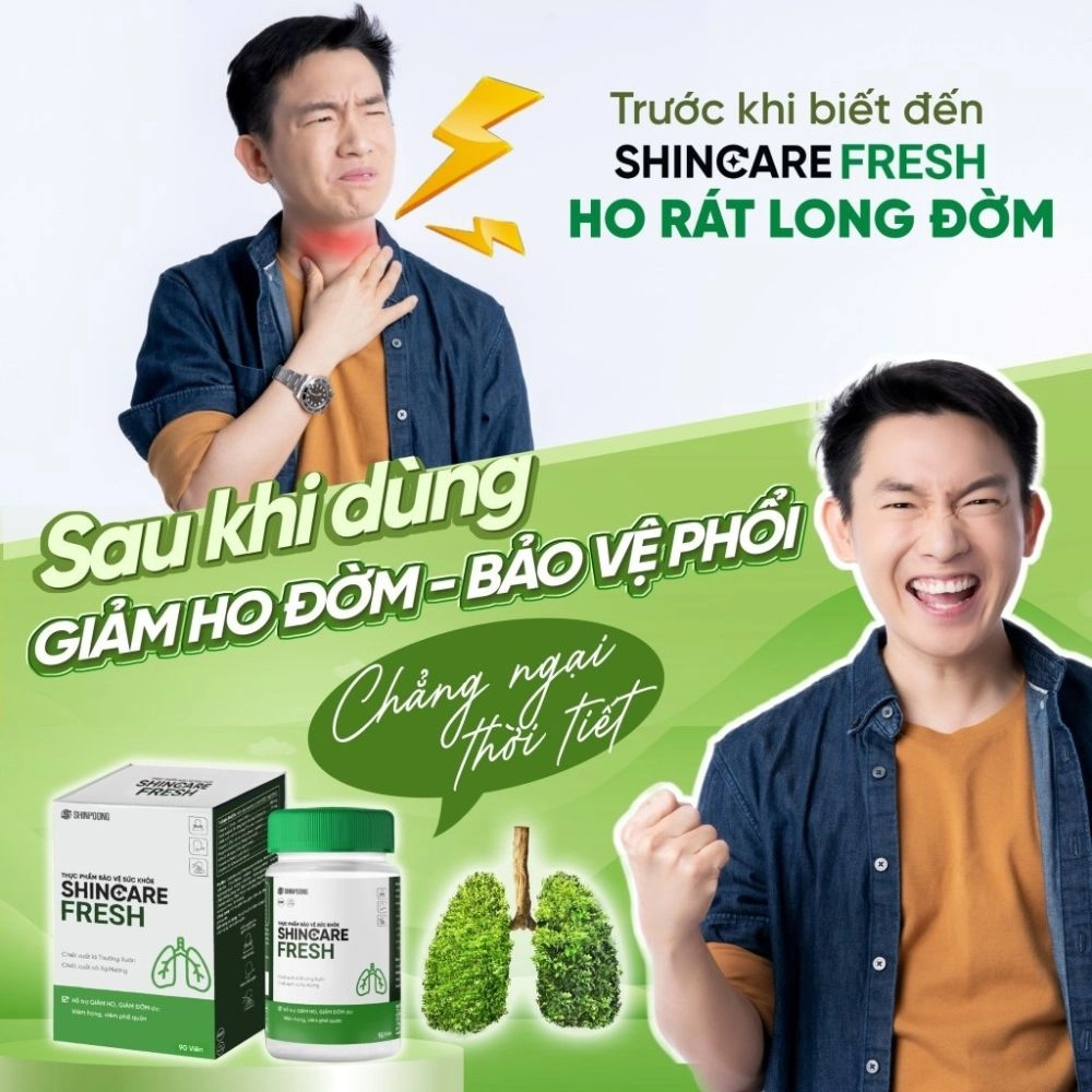 Viên uống hỗ trợ giảm ho, giảm đờm Shincare Fresh Hộp 30 viên/ 90 viên