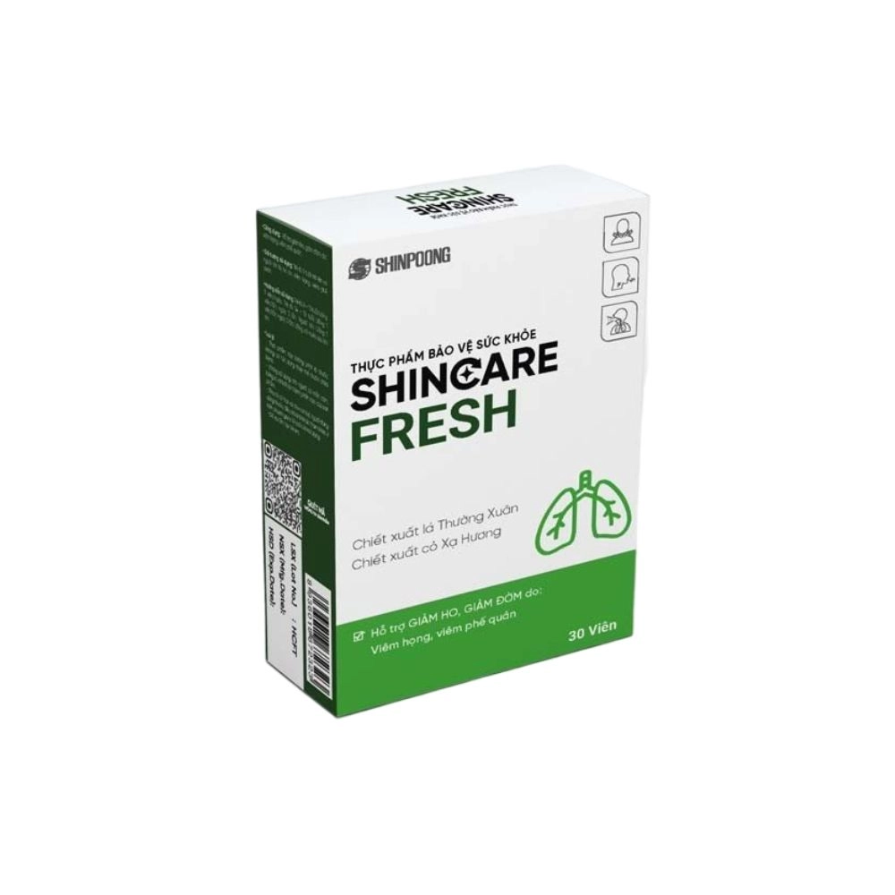 Viên uống hỗ trợ giảm ho, giảm đờm Shincare Fresh Hộp 30 viên/ 90 viên