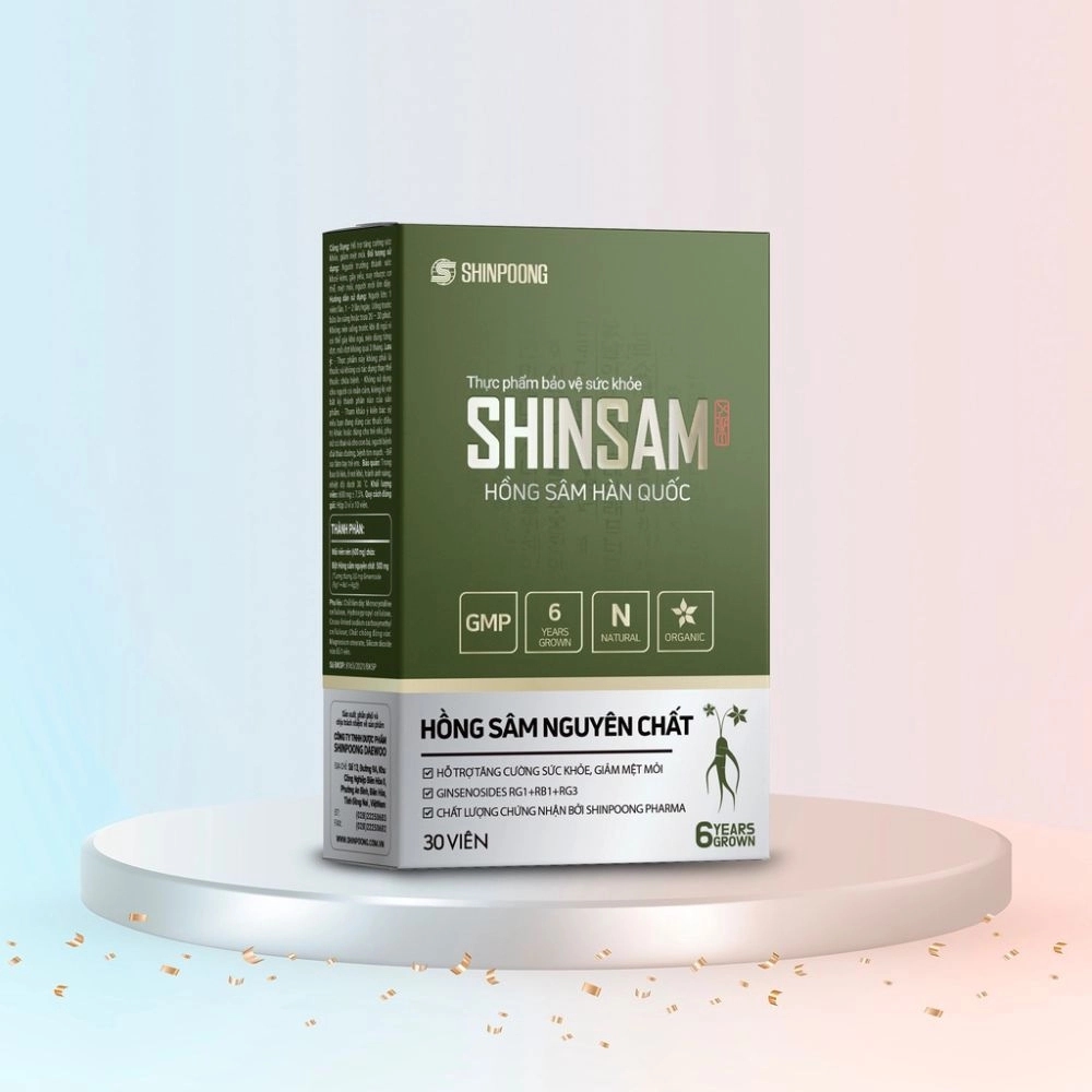 Viên Uống Hồng Sâm Hàn Quốc Shinsam Premium Hộp 180 viên