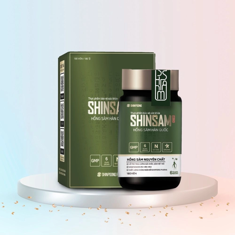 Viên Uống Hồng Sâm Hàn Quốc Shinsam Premium Hộp 180 viên