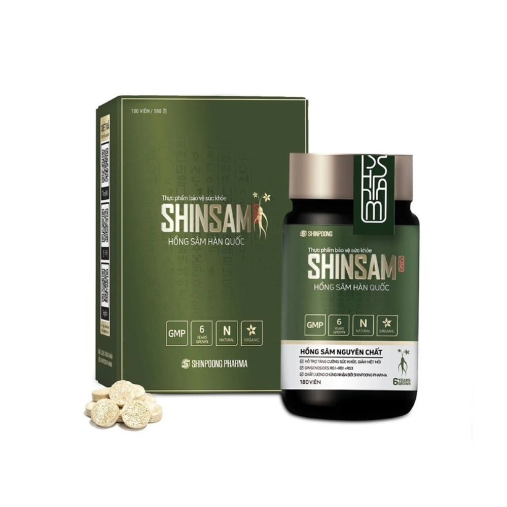 Viên Uống Hồng Sâm Hàn Quốc Shinsam Premium Hộp 180 viên