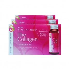 Combo 3 hộp nước uống The Collagen Shiseido (Hộp 10 chai x 50ml) (Chính hãng)