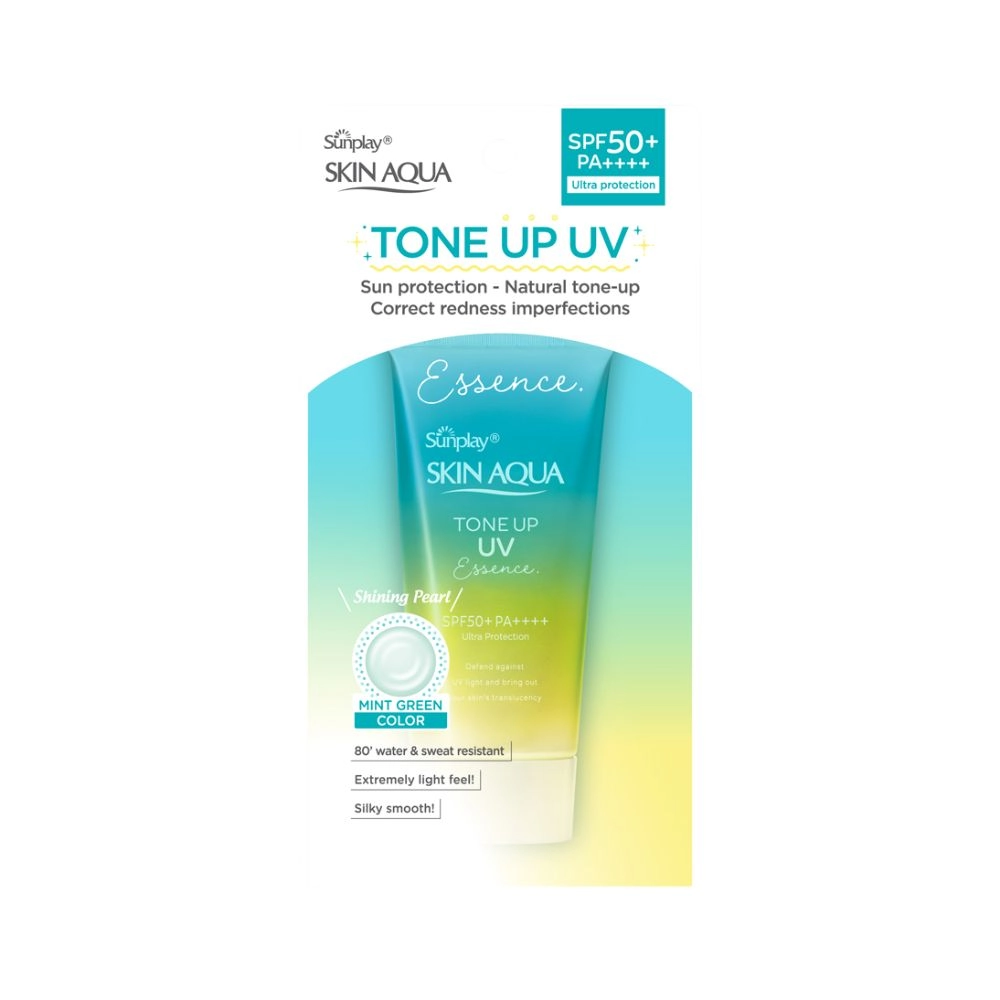 Tinh chất chống nắng nâng tông Sunplay Skin Aqua Tone Up UV Essence Mint Green SPF50+ PA++++ 50g