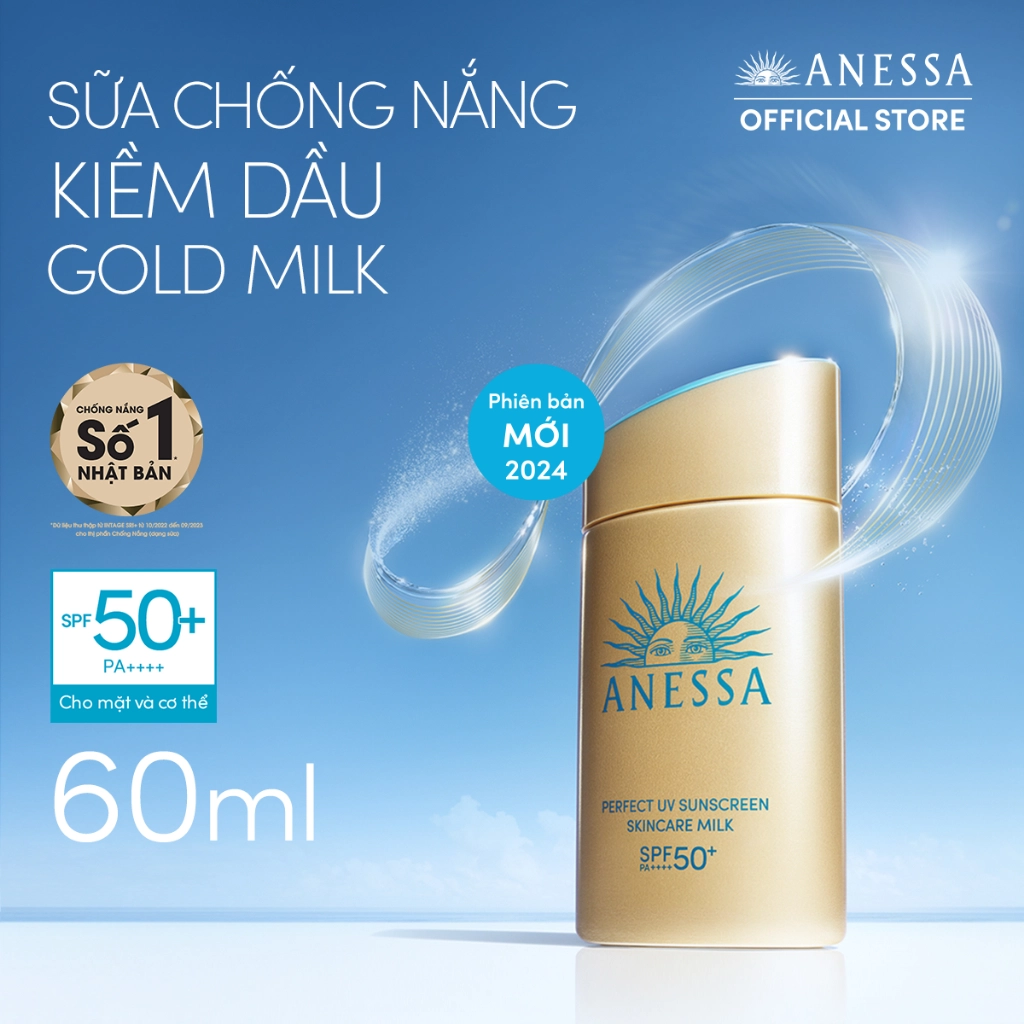 Sữa chống nắng dưỡng da Anessa Perfect UV Sunscreen Skincare Milk 60ml (Mẫu Mới)